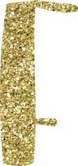 Art Deco Gold Glitter Alphabet Set