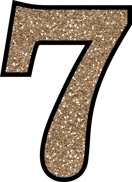 Numbers Set Brown Glitter - HUGE Numbers