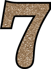 Taupe Glitter Number Set