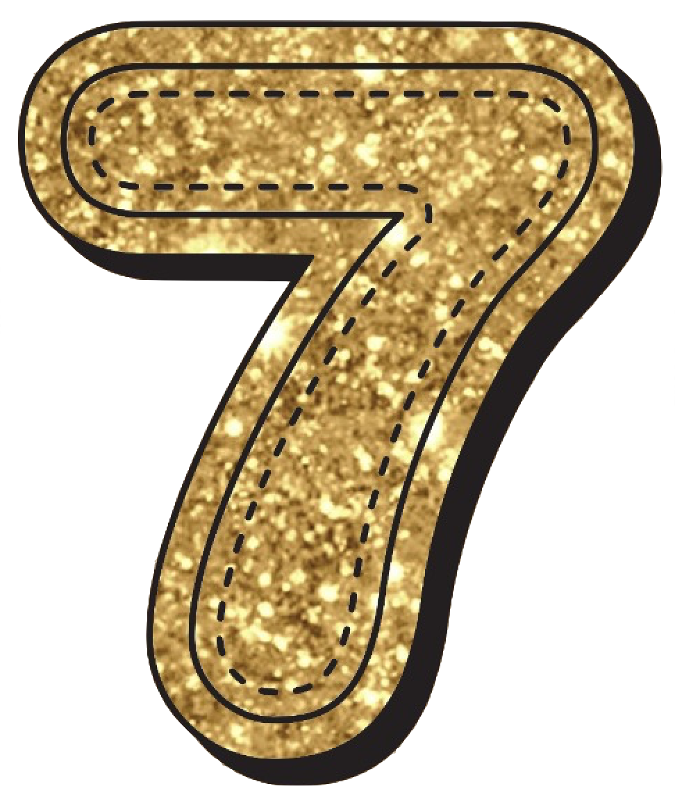 Pink & Gold Glittery GLAM Numbers Set