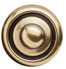 Antique Metal Button #6 Swirly Brass Gold