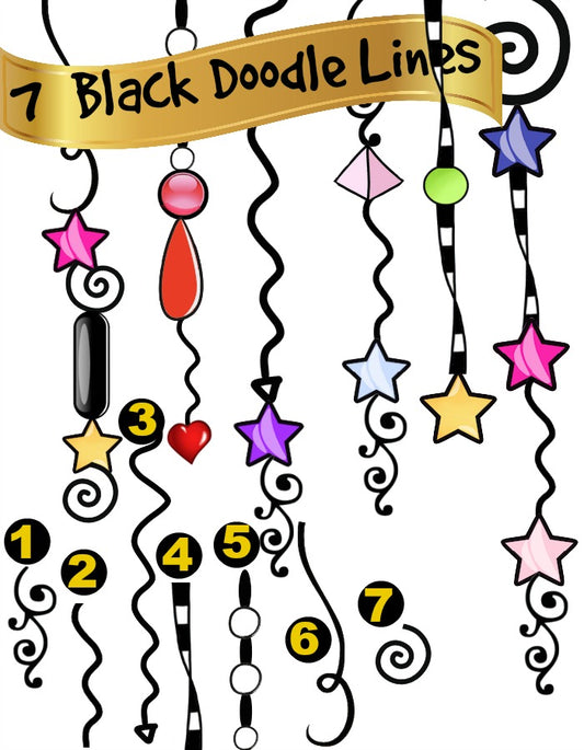 7 Doodle Lines Bundle for Dangles!  So beautiful to make!