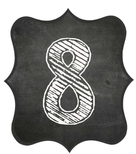 Chalk Stripe Sketch Banner Numbers Set