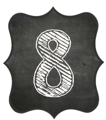 Chalk Stripe Sketch Banner Numbers Set