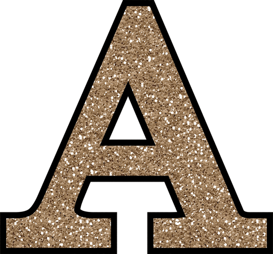 Brown Glitter Alphabet Set