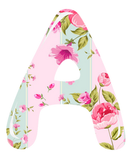 Letter A Beautiful Letter in Deb's Shabby Chic Pink Roses