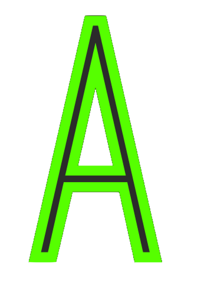 Alphabet Set - Green Neon Stick Caps