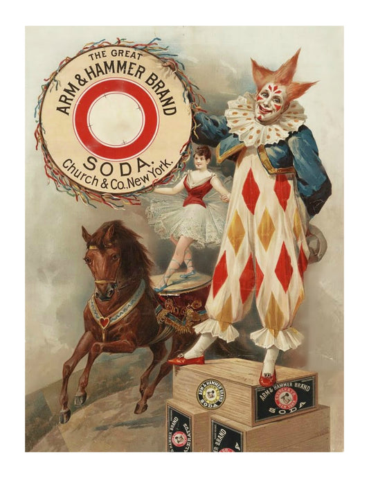 Arm & Hammer Clown - Vintage Circus Print 8X10