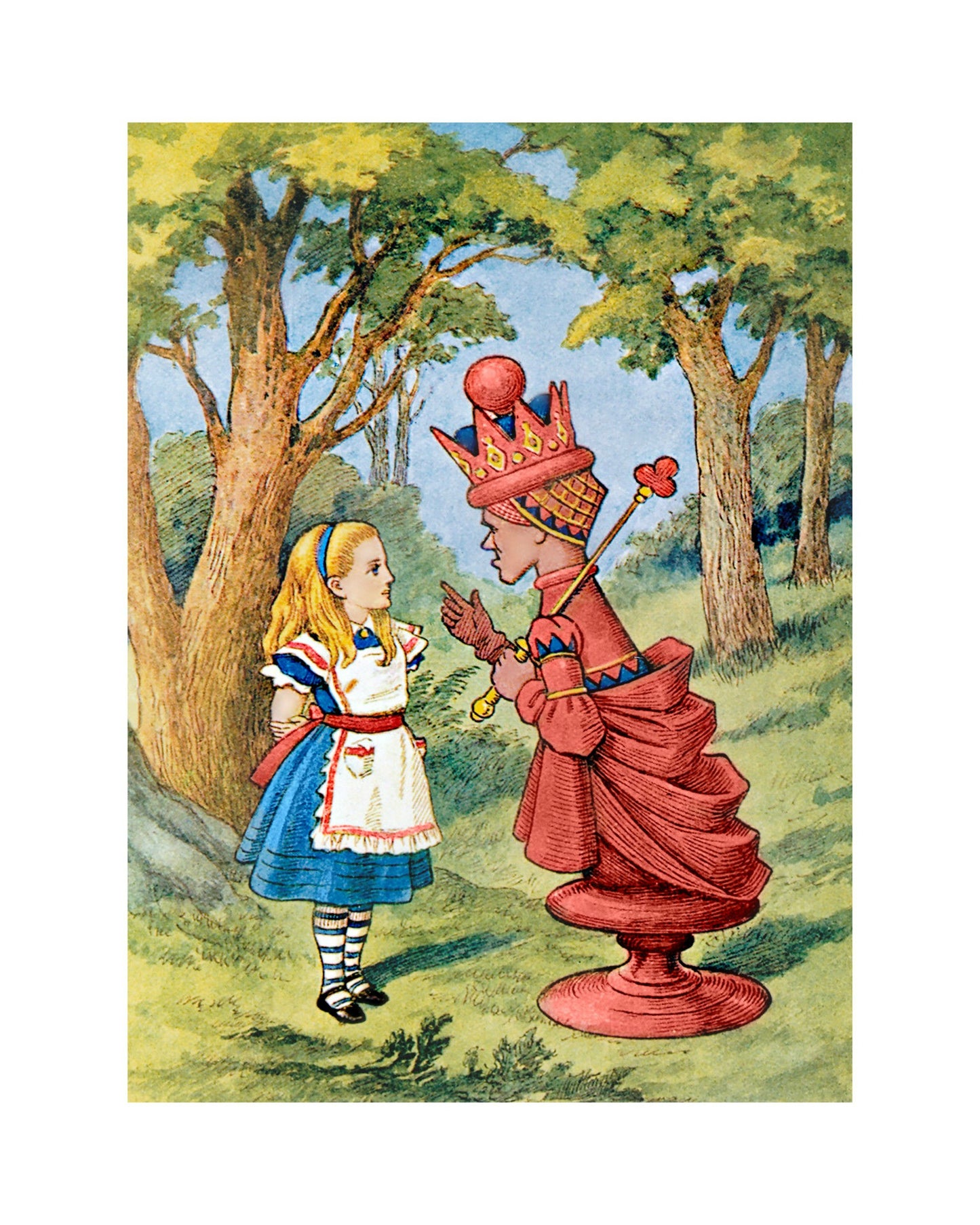 Alice in Wonderland - Alice & Red Queen 8x10 Print