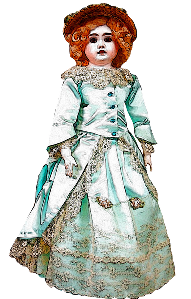 Beautiful Antique Doll in Gown