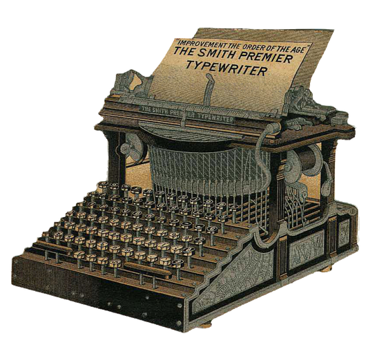 The Smith Premier  - Antique Typewriter - Ephemera