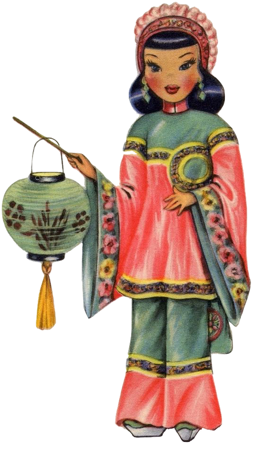 Asian Lantern Girl