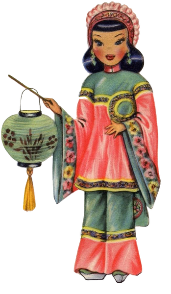 Asian Lantern Girl
