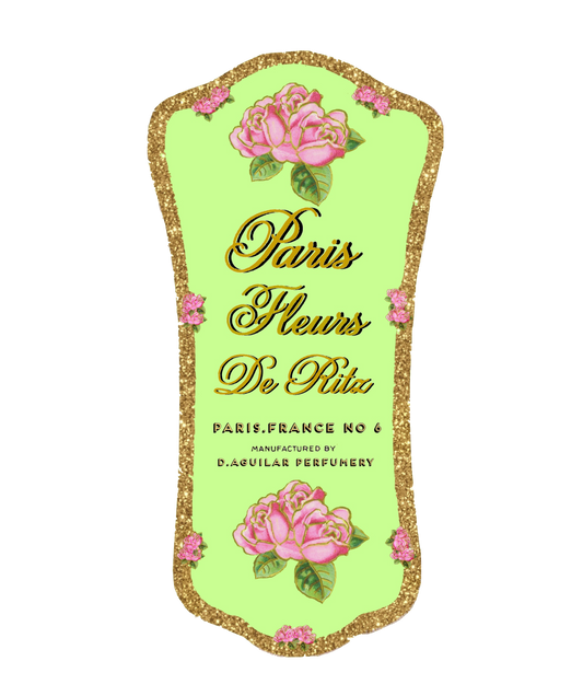 Paris Fleurs De Ritz Beautiful Rose Perfume Label