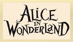 Alice in Wonderland words sign clip art transparent png image