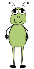 Alien Clip Art - Cute Green Alien #1