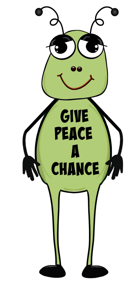 Alien #5 "Give Peace a chance"  Alien Clip Art