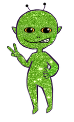 Alien #2 - Boy - Man - Peace Sign & Smirk