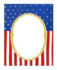 America USA Background Pennant Frame & gold Star make your own Kit