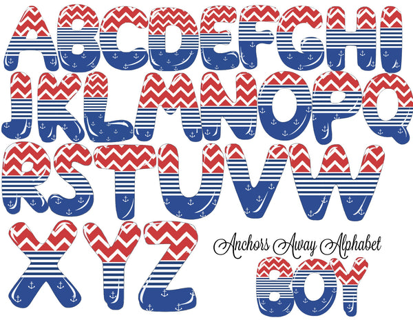 Alphabet - "Anchors Away " 26 Letters