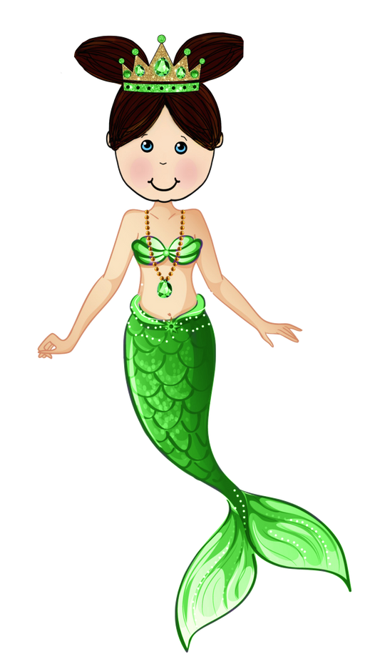 Angie Mermaid in Green she also comes in blue, green, pink and Turquoise