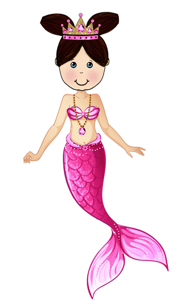 Angie Mermaid in Pink she also comes in blue, green, Turquoise and Purple