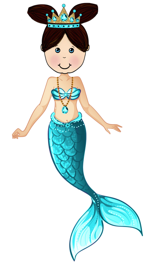 Angie Mermaid in Turquoise she also comes in blue, green, pink and Purple