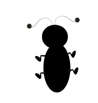Ant - Cute Ant Clip Art - little black ant - 2 ants