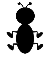 Ant - Cute Ant Clip Art - little black ant - 2 ants