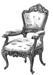 Antique Chair Black & White