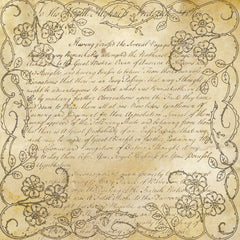 Antique Vintage Handwritten 1700s Letter Background 12x12