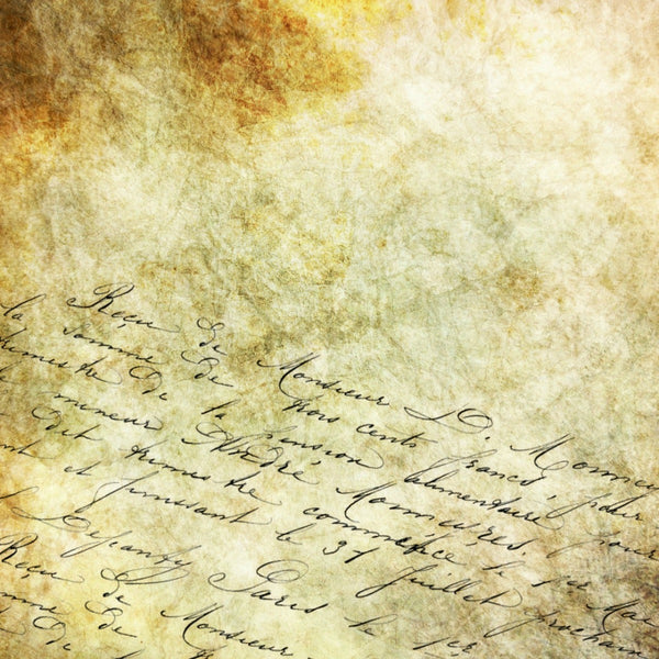 Antique Vintage Handwriting Background 12x12