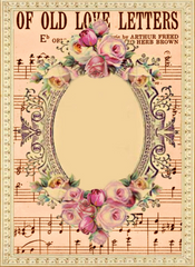 Antique Roses Oval Frame ATC Set of 8 Different Styles 8 x 10 Printable and 8 Cards Bundle