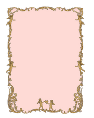 Angels Of Love Gold Glitter Printable Frame Element - PEACH