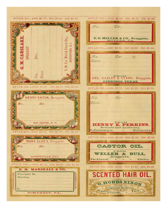 Apothecary Labels Vintage Printable Page #2