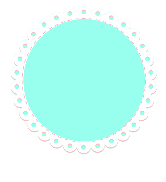 Aqua Doily - png image