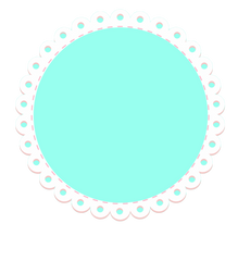 Aqua Doily - png image