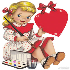 Personalize this adorable Vintage Greeting Card for Facebook Friends - Valentines Day, Anniversary & More!