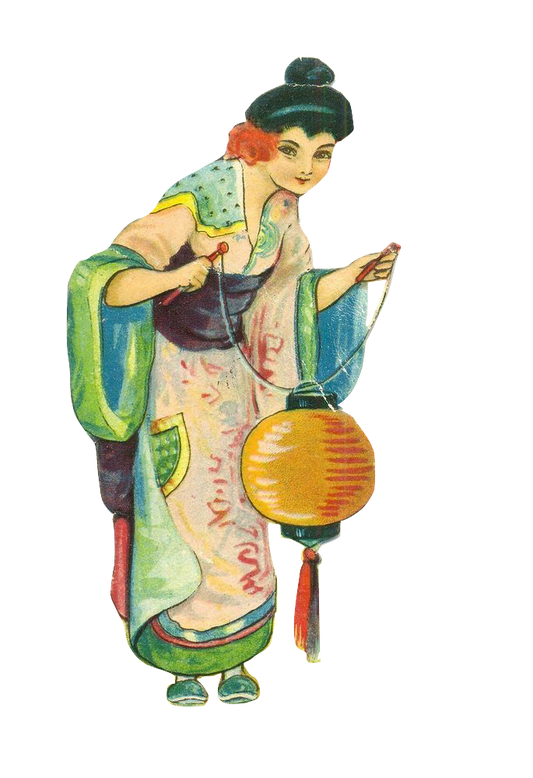 Asian Beauty holding paper lantern