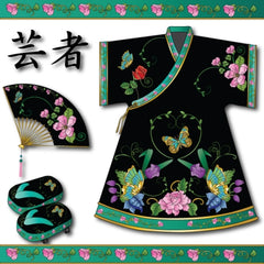 Asian Wardrobe fan shoes kimono