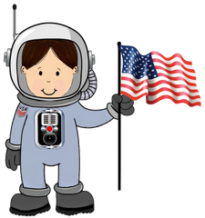 Astronaut USA Flag