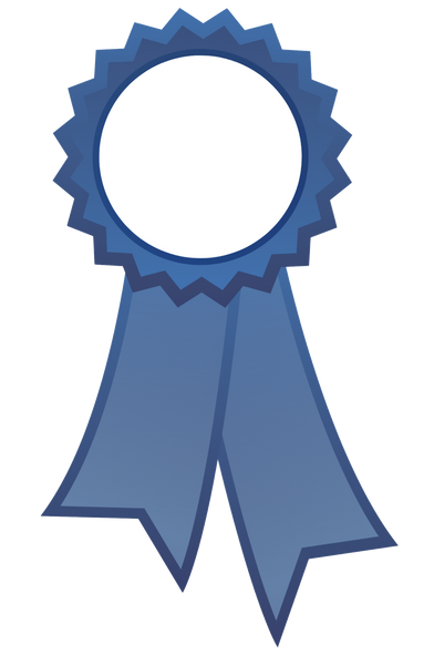 Blue & White Award Ribbon