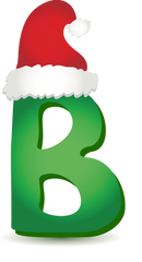 Christmas Hat Green Alphabet Set A-Z Letters