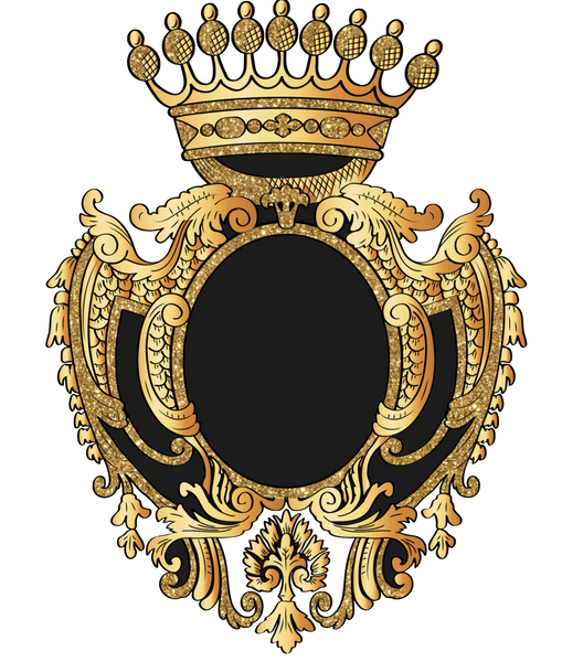Baroque Versace Design Style Gold Black Designer Frame Element - GOLD