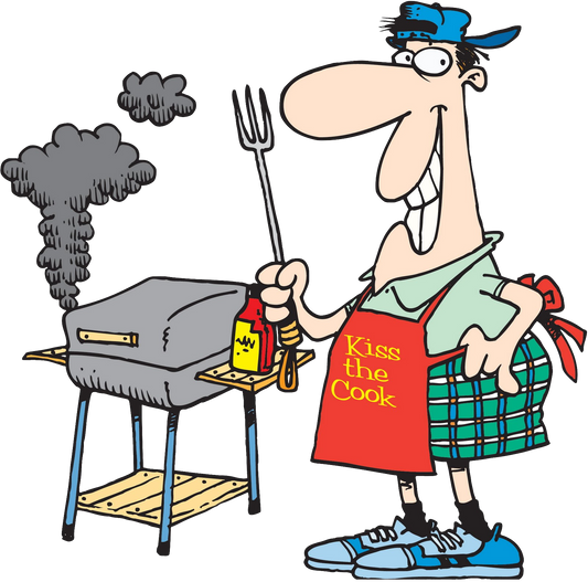 BBQ - Barbecue Man - Cartoon Image