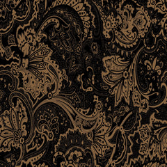 Paisley Abstract Background 12X12 Brown & Black