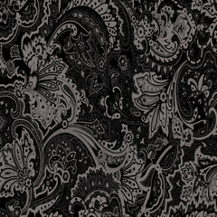 Paisley Abstract Background 12X12  Gray & Black