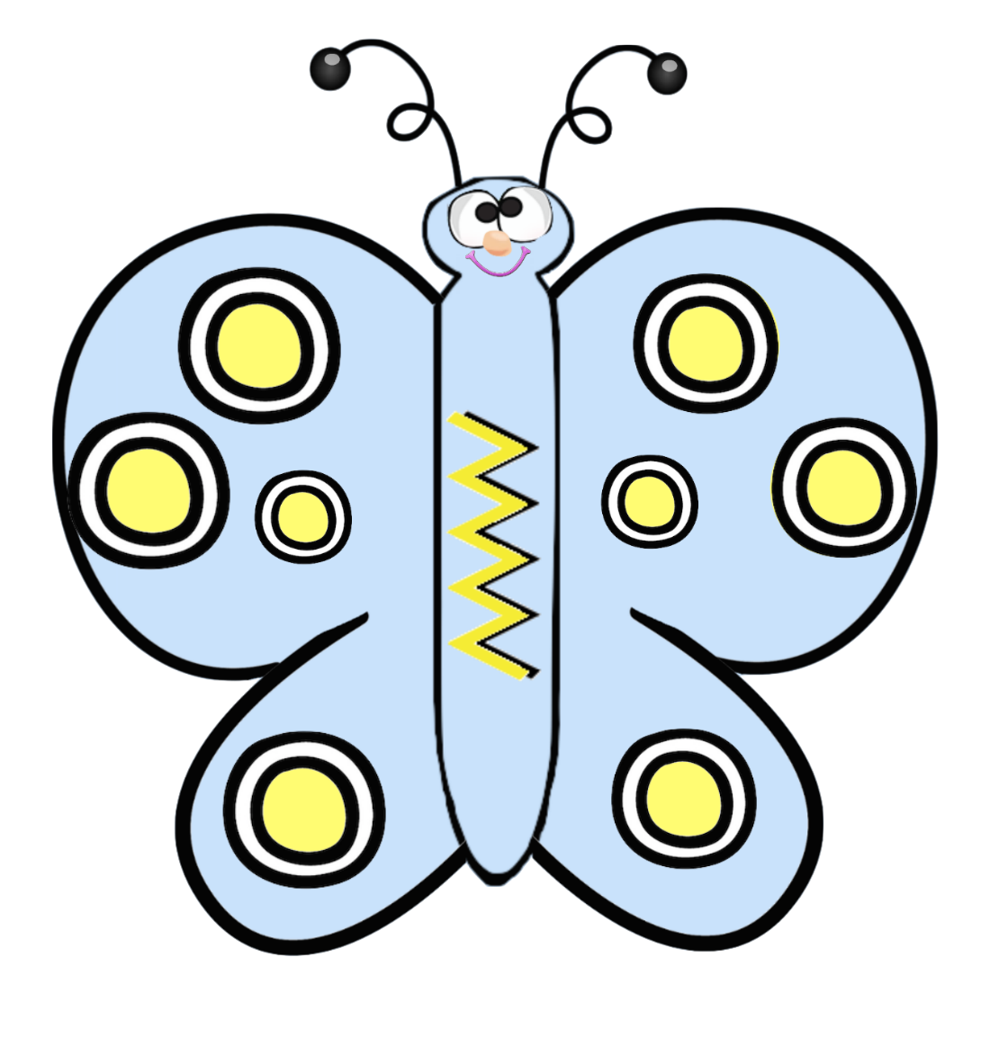 Blue Whimsy Butterflies - Cute - Adorable Printable & Clip Art