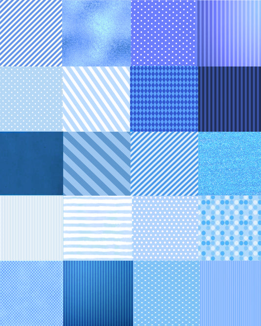 Blue Scraps - 8.5x11 Background Paper