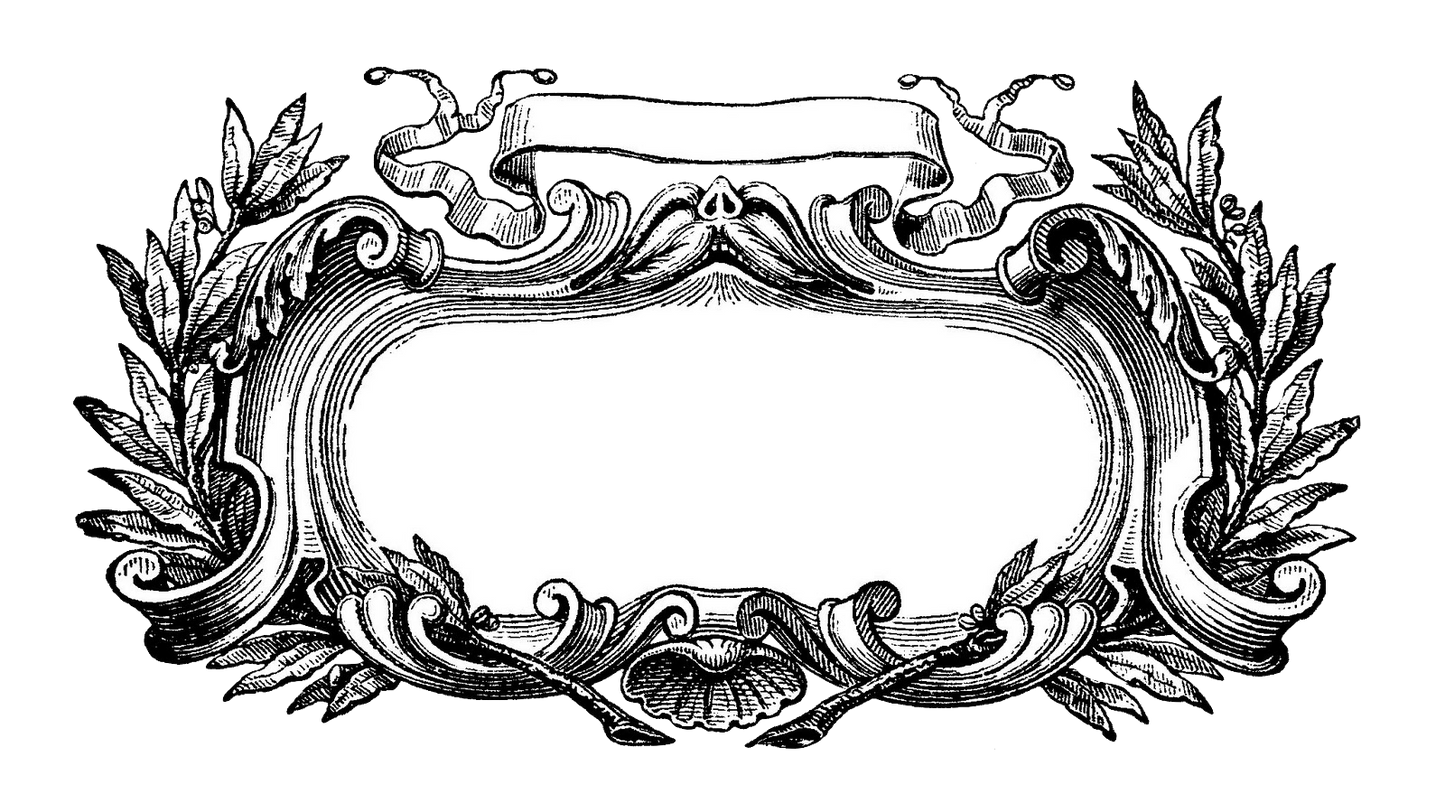 #2 Ornate Rococo Baroque Black & White Window Frames both ping transparent and ping transparent with white middle